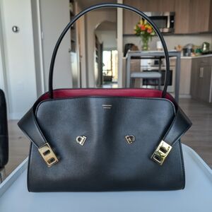 Salvatore Ferragamo Black Leather Handbag